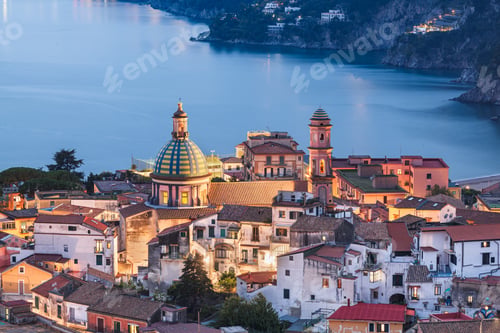 Preview: Vietri Sul Mare, Italy Town Skyline on the Amalfi Coast