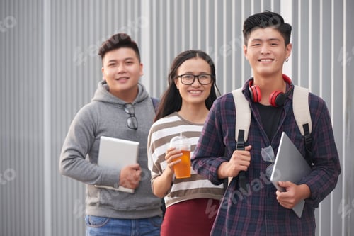 Preview: Cheerful students