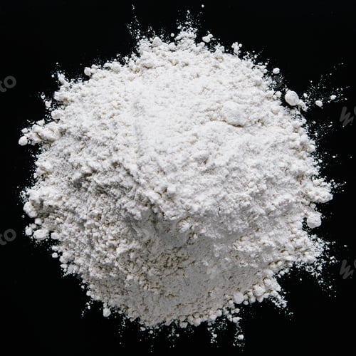 Preview: Pile of organic unbleached white flour, black backdrop