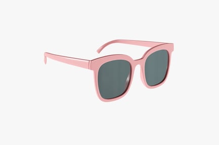 Preview: Retro Square Womens Sunglasses - Pink Frame