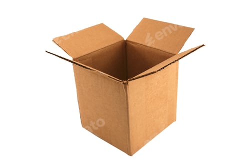 Preview: Isolated Empty open cardboard box