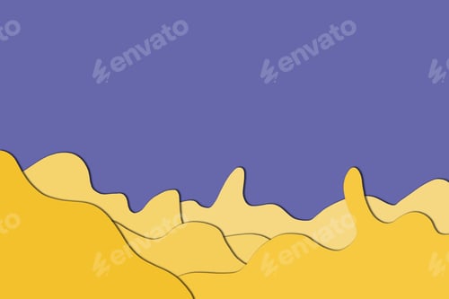 Preview: 3D abstract background with paper cut shapes