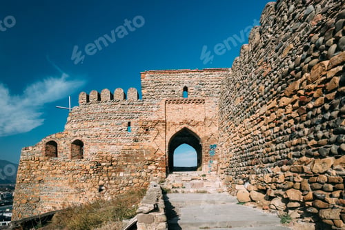 Preview: Gori, Shida Kartli Region, Georgia. Gates And Walls Of Gori Fort