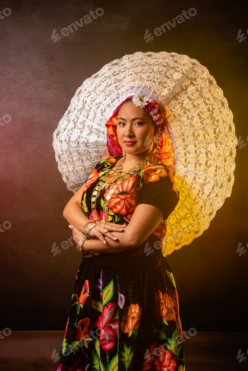 Preview: A woman wearing a colorful dress