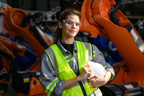 Preview: Maintenance engineer worker working with robotic machine automation