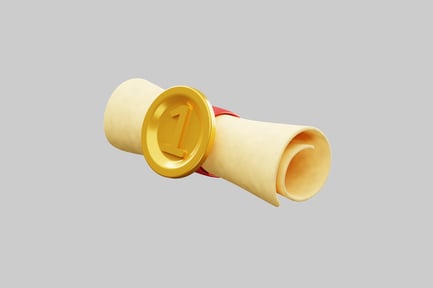 Preview: Document scroll with achievement seal