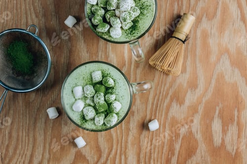 Preview: Homemade warm Matcha latte