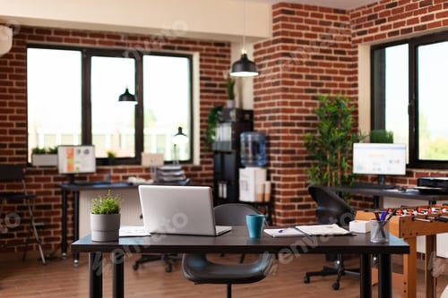 Preview: Empty business office with equipment and furniture for finance work