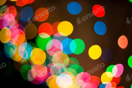 Preview: Lights blurred bokeh background from christmas night party