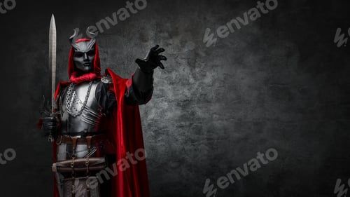 Preview: Dark cultist of mystic brotherhood against dark background