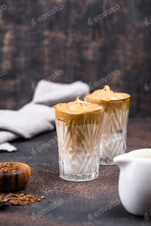 Preview: Dalgona whipped coffee with milk