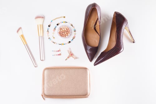 Preview: Fashion Christmas flat lay scene