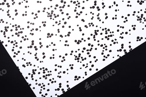 Preview: top view of black and white abstract surface with ink blots for background