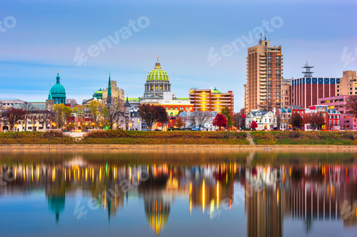 Preview: Harrisburg, Pennsylvania, USA skyline on the Susquehanna River