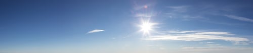 Preview: Beautiful Panoramic View of colorful cloudscape with blue Sky in Background