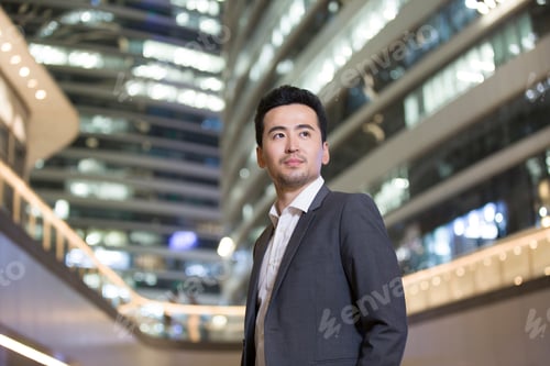 Preview: Businessman looking at view