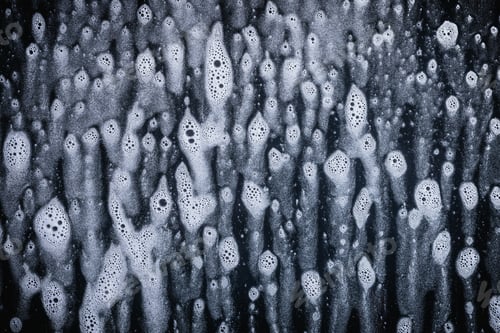 Preview: Shampoo Bubbles- Dish Soap. Drops- Liquid Foam. Fluid Aqua- Abstract Pattern Nature. Background