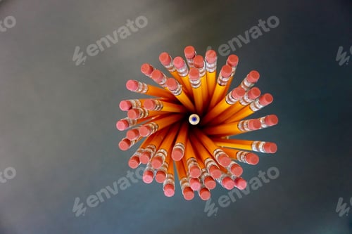 Preview: (Nominated) Overhead view of pencils in a can