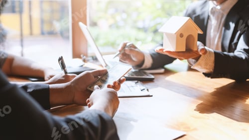Preview: Signing a business contract. A group of business people meeting and signing an investment, buying an