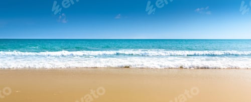 Preview: Stunning beautiful sea landscape beach with turquoise water.