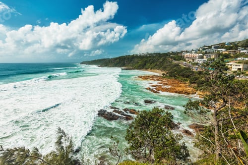 Preview: Sunny day at Coolum Beach on Queensland's Sunshine Coast in Aust