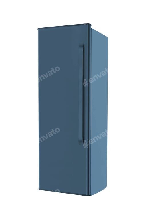 Preview: Steel fridge isolated
