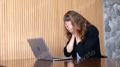 Preview: ฺBusinesswoman wear casual suite working at office laptop online, checking emails and document plann