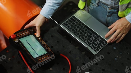 Preview: Programming robot controller, Programming robotic arms in factory industrial