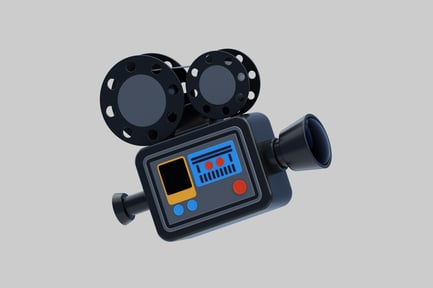 Preview: Cartoon film projector with reels