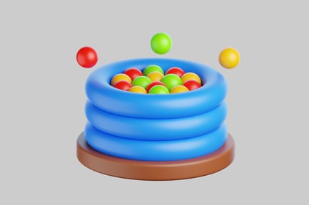 Preview: Inflatable ball pit colorful balls