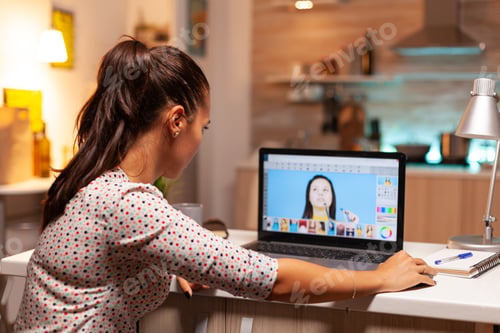 Preview: Content creator using editing software