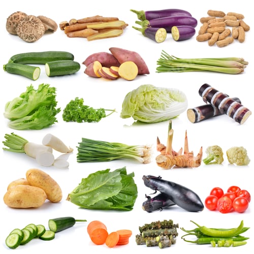 Preview: set of vegetable isolated on white background