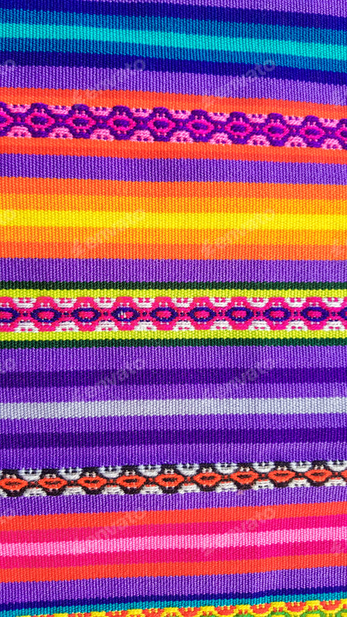 Preview: A colorful striped fabric with a purple stripe