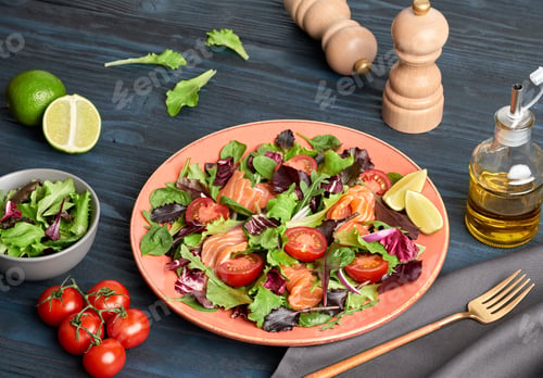 Visualização: Salada de salmão