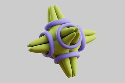 Preview: Abstract geometric spiked orb with rings
