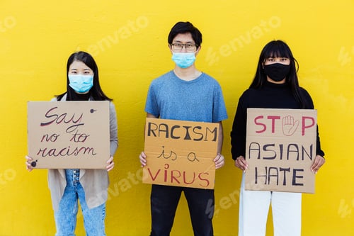 Preview: Asian people protesting against racism