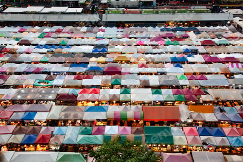 Preview: colorful Night Train Market Ratchada, Bangkok, Thailand