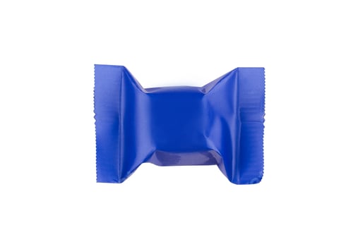 Preview: closeup of chocolate bar in blue packaging