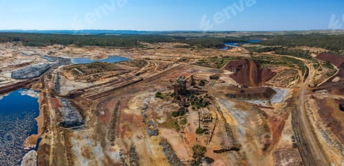 Preview: Aerial view from an old copper mine.