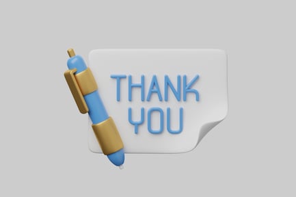 Preview: Thank you card with pen