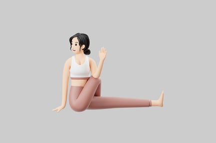 Preview: Yoga pose female cartoon