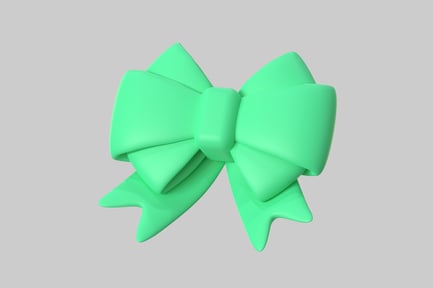 Preview: Mint green celebration ribbon bow