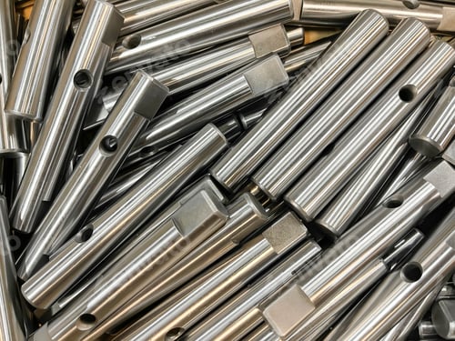 Preview: batch of machined steel shafts, CNC bar turning of parts, precision spare parts, grinding spindles