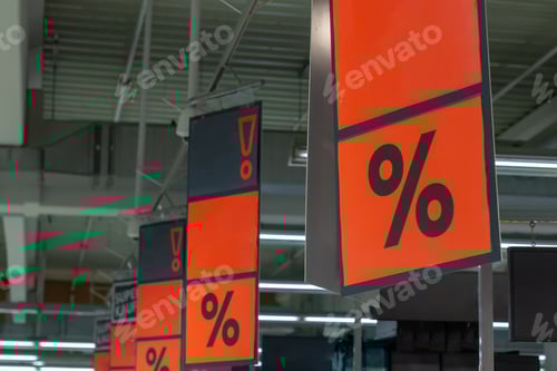Visualização: Banners de sexta-feira negra no conceito de supermercado com espaço de cópia