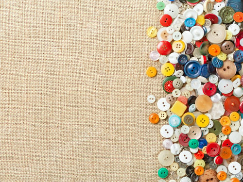 Preview: Colourful sewing buttons with copy space
