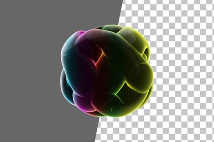 Preview: Abstract Balloon Neon Abstract 3D Icon