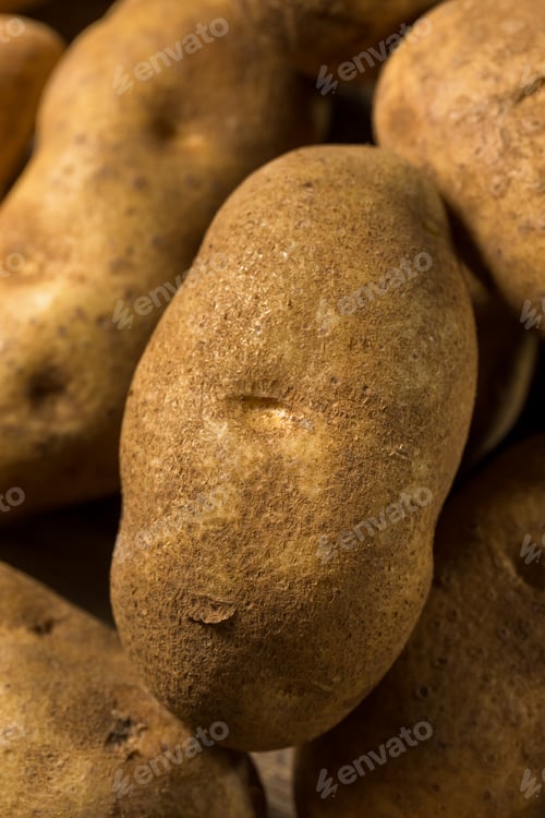 Preview: Raw Borwn Organic Russet Potatoes