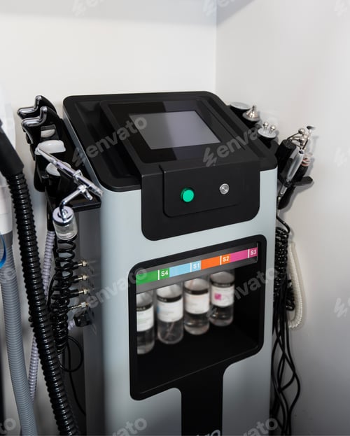 Preview: Facial skin care machine in spa clinic for anti-aging or acne treatment.