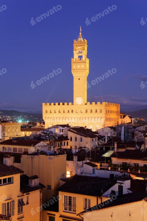 Preview: Tower of Palazzo Vecchio at Dusk