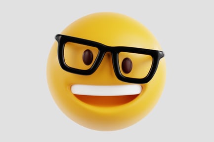Preview: 3D Smiling Face With Glasses Emoji